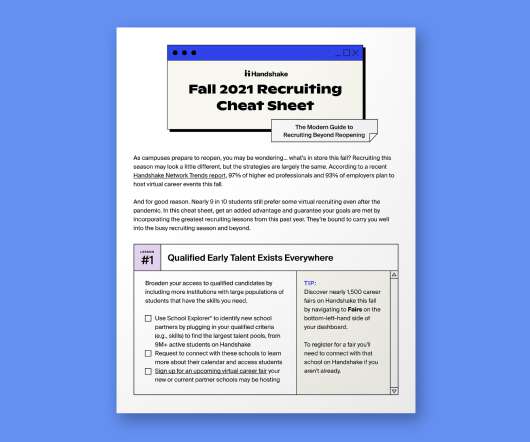 Your Cheat Sheet to Recruiting Early Talent this Fall